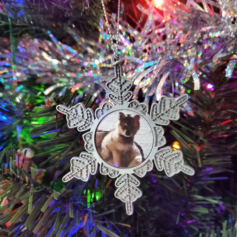 Metal Snowflake Christmas Ornament Custom Made